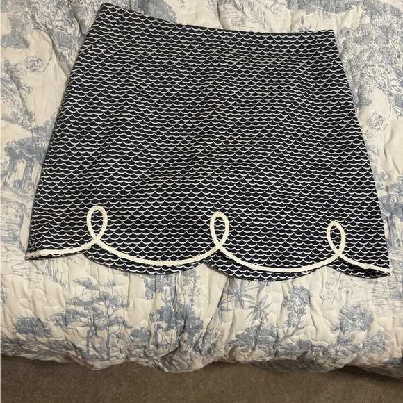 NWT Sydney Elizabeth sz 6 blue white Scalloped Hem Golf Skirt - Picture 9 of 9